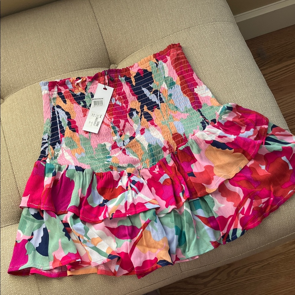 BB Dakota by Steve Madden Don’t Tier Up Floral Miniskirt